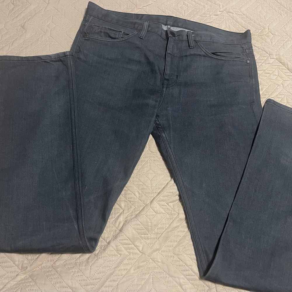 Buffalo David Bitton Dark Gray Straight Jeans